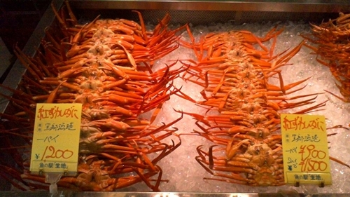 魚の駅生地の紅ズワイガニ