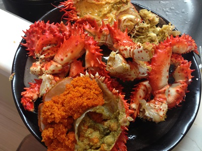 解体済みの花咲ガニ